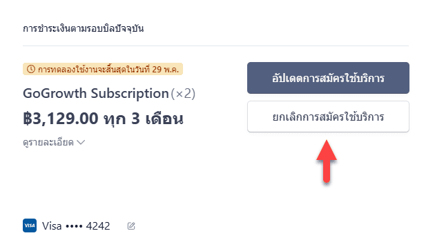 ยกเลิกการสมัครสมาชิก